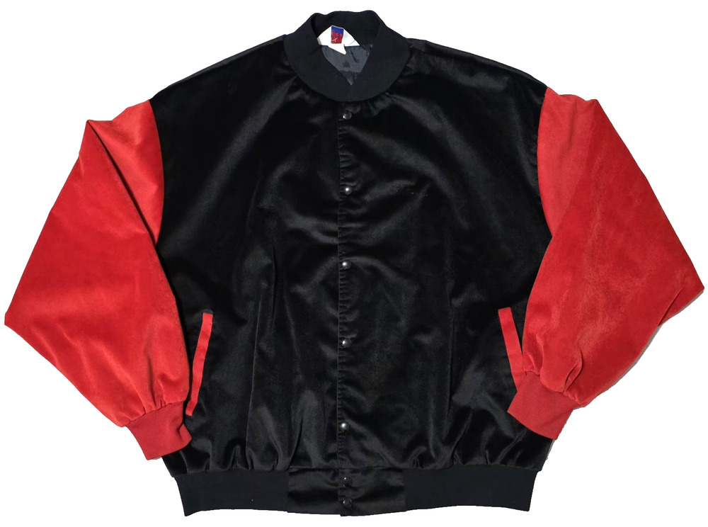 Vintage 90s WestArk lowrider Custom Car Bomber Jacket 2XL Made in USA Black Red